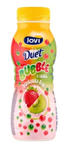 Jovi Duet Bubble - Napój jogurtowy o smaku truskawka-kiwi - 230 g