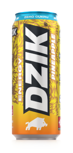 WK DZIK - Napój energetyzujacy Pineapple bez dodatku cukru - 500 ml