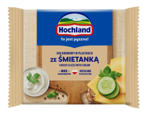 Hochland - Ser kremowy w plastrach ze śmietanką - 130 g