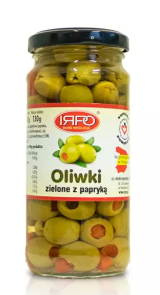 IRPO OLIWKI ZIELONE Z PAPRYKĄ 240ML  SZKŁO