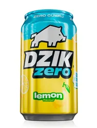 Dzik Zero - Gazowany napój o smaku cytrynowym bez cukru - 330 ml
