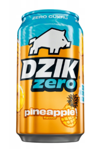 Dzik Zero - Gazowany napój o smaku ananasowym bez cukru - 330 ml