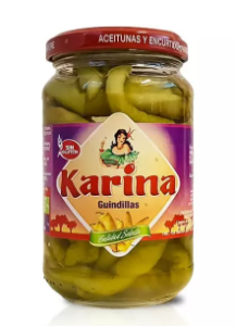 Karina - Ostra papryka zielona Guindilla - 370 ml