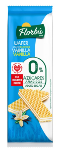 Florbu - Wafelki nadziewane waniliowe bez dod cukru - 150 g