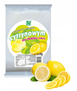 Radix - Cukierki cytrynowe bez cukru - 50 g