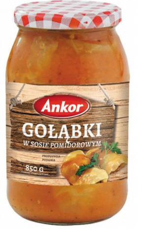 Ankor - Gołąbki w sosie pomidorowym - 850 g