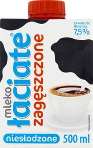 Łaciate - Mleko UHT zagęszczone niesłodzone 7,5% - 500 ml