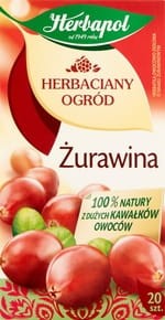 Herbapol Herbaciany Ogród Herbatka owocowo-ziołowa Żurawina - 50 g (20 torebek)