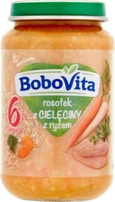 BoboVita - Rosołek z cielęciny z ryżem po 6 miesiącu - 190 g