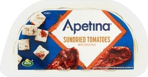 Apetina - Ser biały typu śródziemnomorskiego w zalewie olejowej z suszonymi pomidorami - 100 g