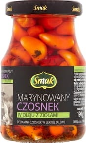 Smak - Czosnek marynowany w oleju z ziołami - 190 g