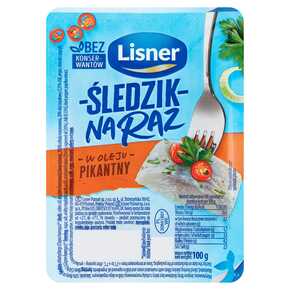 Lisner - Śledzik na raz pikantny - 100 g