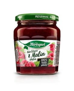 Herbapol Konfitura Extra z malin o obniżonej zawartości cukru - 240 g