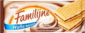 Jutrzenka - Familijne Wafle o smaku kakaowo-śmietankowym - 180 g