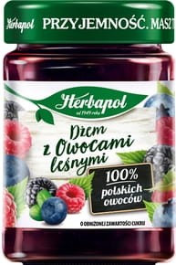 Herbapol Dżem z owocami leśnymi o obniżonej zawartości cukru - 280 g
