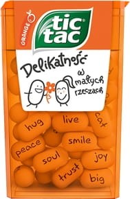 Drażetki o smaku pomarańczowym