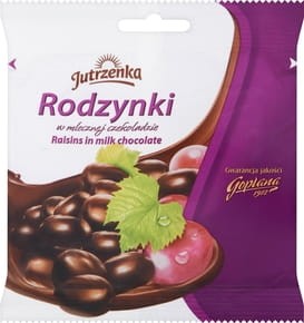 Jutrzenka - Rodzynki w czekoladzie mlecznej - 80 g