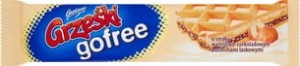 Grześki gofree - Wafel przekładany kremem o smaku waniliowo-czekoladowym z orzechami laskowymi - 33 g