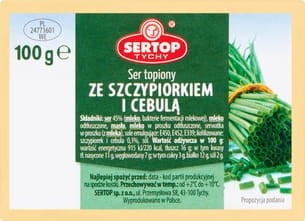 Sertop - Ser topiony ze szczypiorkiem i cebulą - 100 g