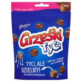 Grześki Tyci - Wafelki z kremem w czekoladzie - 120 g