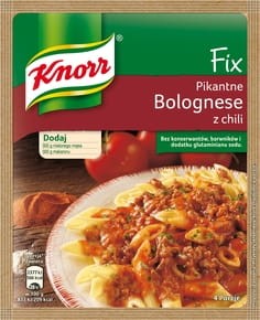 Knorr Fix do makaronu Pikantne Bolognese z chili - 46 g