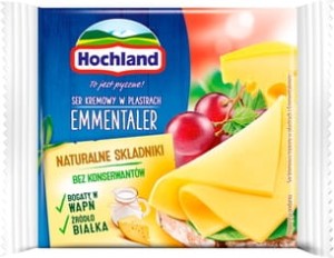 Hochland - Ser kremowy w plastrach Emmentaler - 130 g