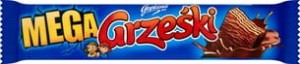 Grześki Mega - Wafel przekładany kremem kakaowym w czekoladzie - 48 g
