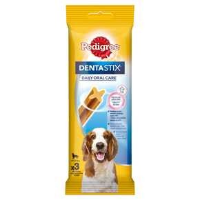 Pedigree DentaStix - Karma uzupełniająca średnie psy - 77 g (3 sztuki)
