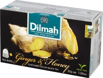 Dilmah - Cejlońska czarna herbata z aromatem imbiru i miodu - 30 g (20 torebek)