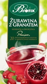 Bifix - Premium Herbatka owocowa żurawina z granatem - 40 g (20 torebek)