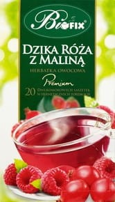 Bifix - Premium Herbatka owocowa dzika róża z maliną - 40 g (20 torebek)