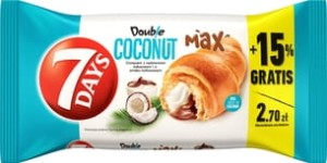 7 Days Double Max - Croissant z nadzieniem o smaku kakaowym i kokosowym - 110 g