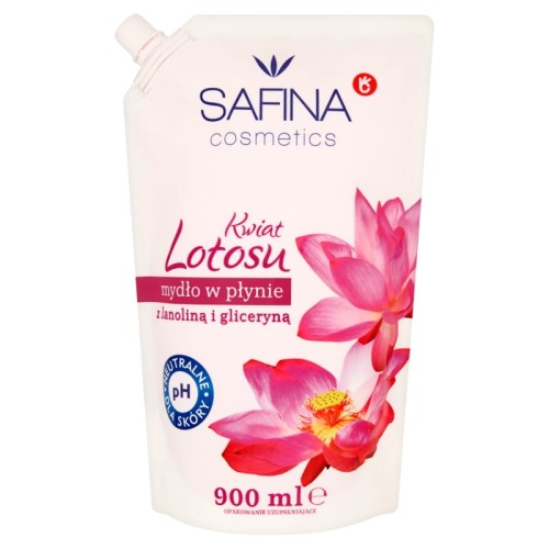 Safina - Cosmetics Kwiat Lotosu Mydło w płynie Opakowanie uzupełniające - 900 ml