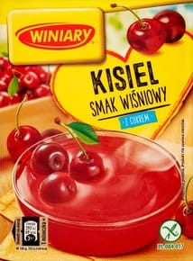 Winiary - Kisiel o smaku wiśniowym z cukrem - 77 g