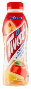 Bakoma Twist jogurt do picia brzoskwinia-mango - 400 g