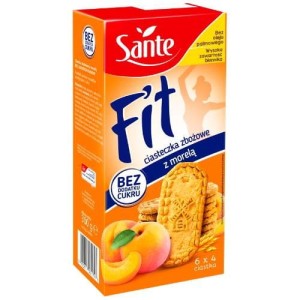 Sante - Fit Ciasteczka zbożowe z morelą - 300 g (6 x 50 g)
