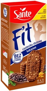 Sante - Fit Ciasteczka zbożowe kakaowe - 300 g (6 x 50 g)