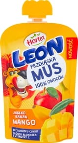 Hortex Leon Mus owocowy jabłko banan mango - 100 g