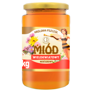 Królowa Pszczół - Miód wielokwiatowy nektarowy - 1 kg