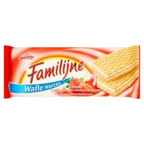 Jutrzenka - Familijne Wafle o smaku truskawkowo-śmietankowym - 180 g