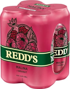 Redd's - Piwo Malina i Granat 4,5% - 2 l (4 x 500 ml) Sklep internetowy  Euro Sklep "u Chowańca"